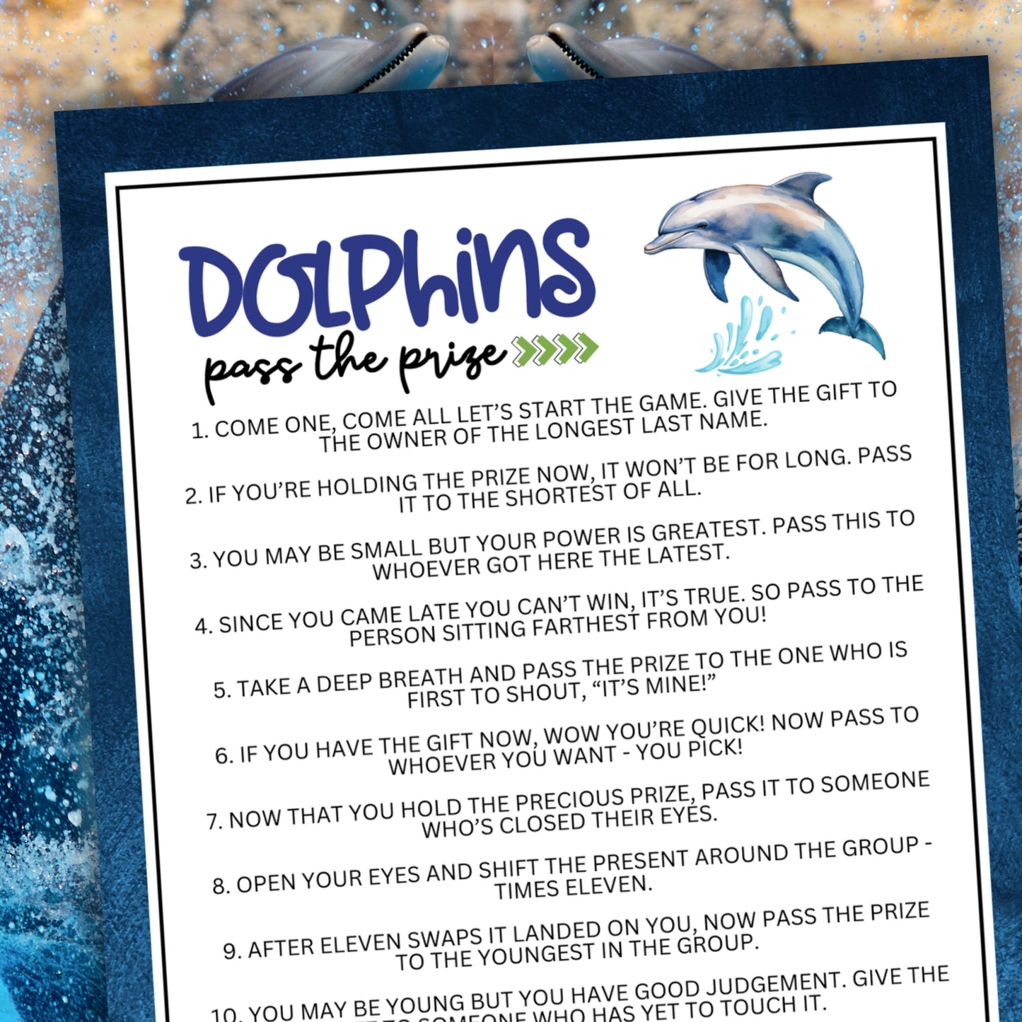 Dolphins Pass the Prize