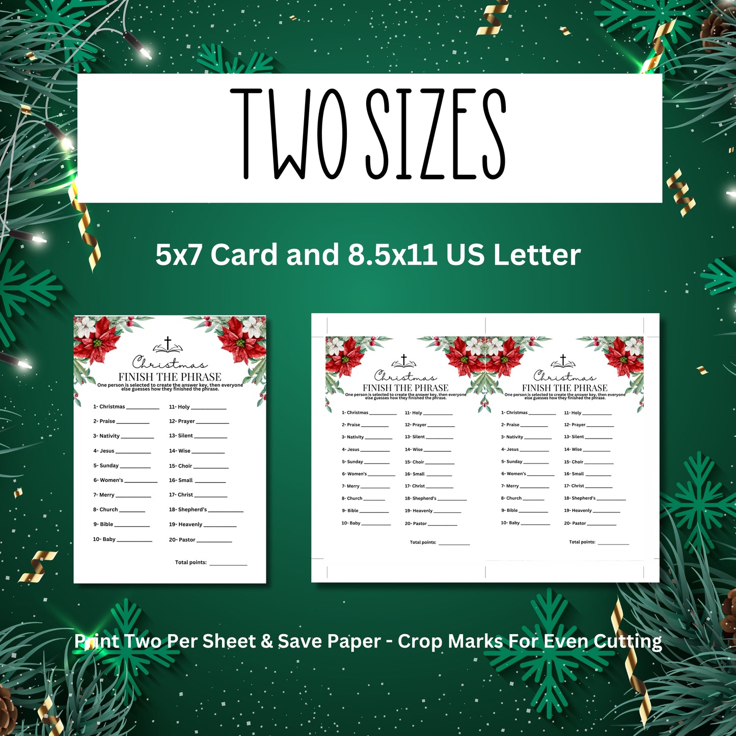 Christmas Finish the Phrase – Printable Women’s Ministry Game