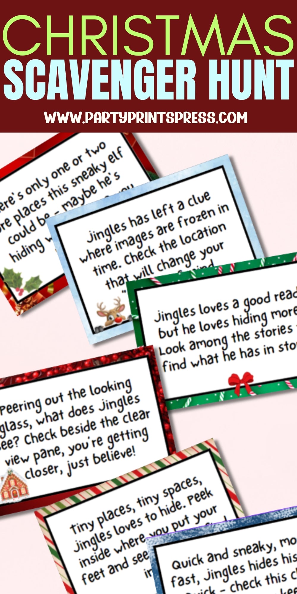 Are you looking for a fun and engaging game for your Christmas event? Designed with tweens in mind, younger children can also join in on the fun with some assistance. This interactive game leads players on a thrilling adventure to catch the mischievous, greedy elf named Jingles, who has stolen a bag of Santa's Christmas treasure. Players solve festive riddles to uncover hidden clues and reclaim the stolen treasure.