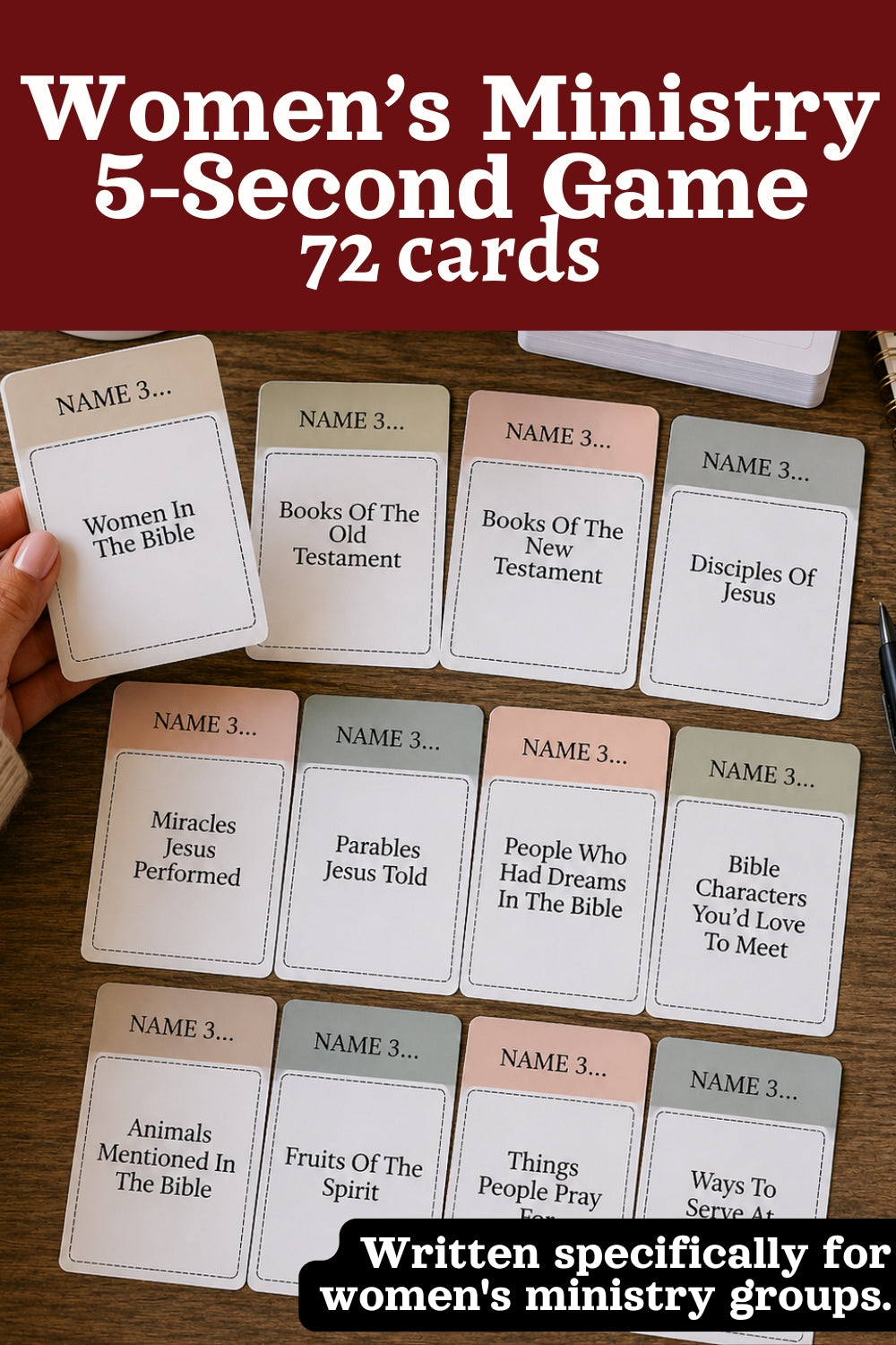 Women's Ministry 5-Second Game (72 Cards)