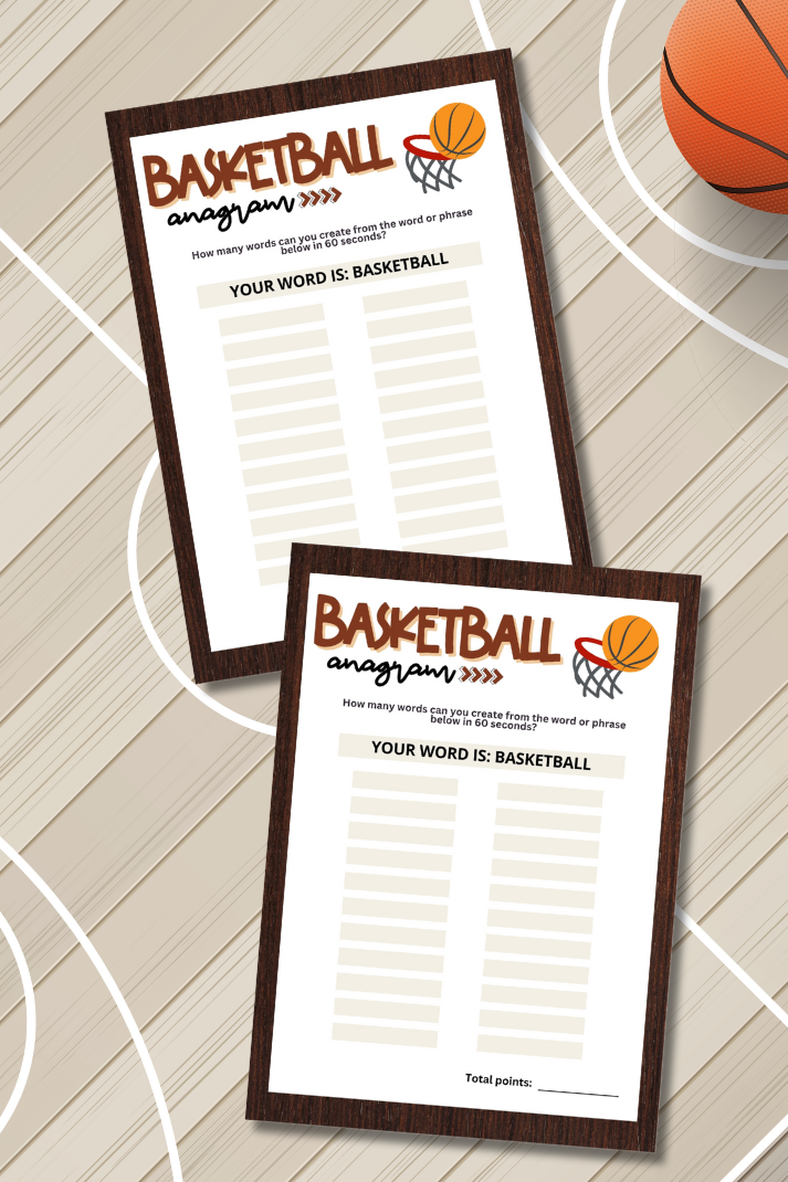 Looking for a fun and easy icebreaker game to play at your basketball-themed event? Play this printable Anagram Word Game and see who can create the most words the fastest!