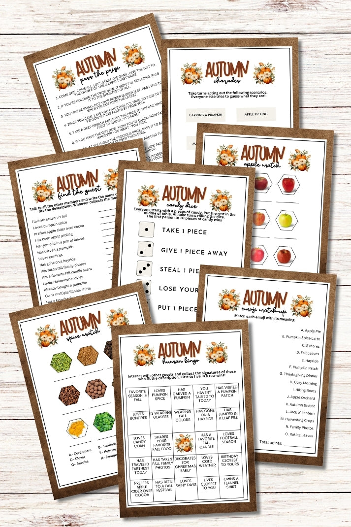 Fall Party Games MEGA Bundle