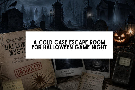 A Cold Case Escape Room for Halloween Game Night