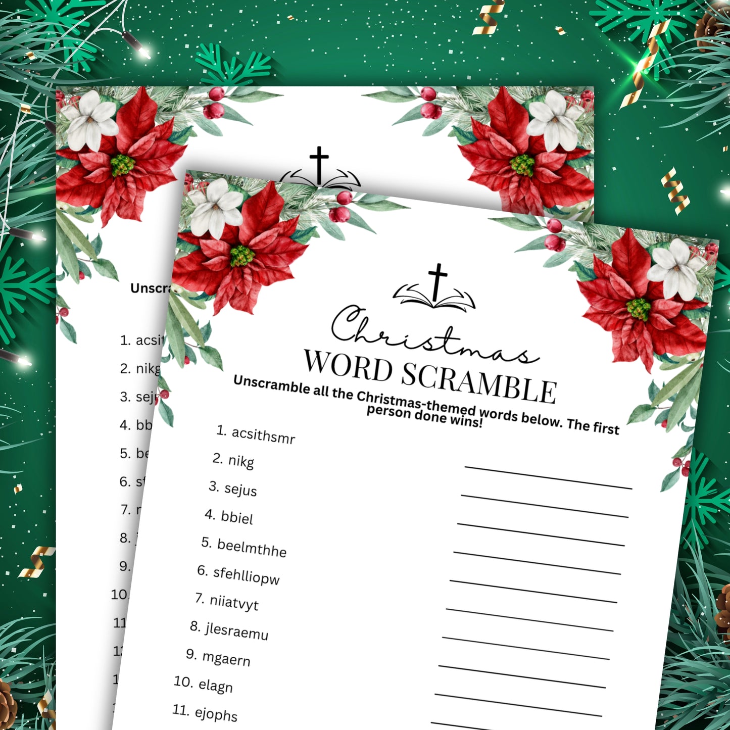 Women's Ministry Christmas Word Scramble