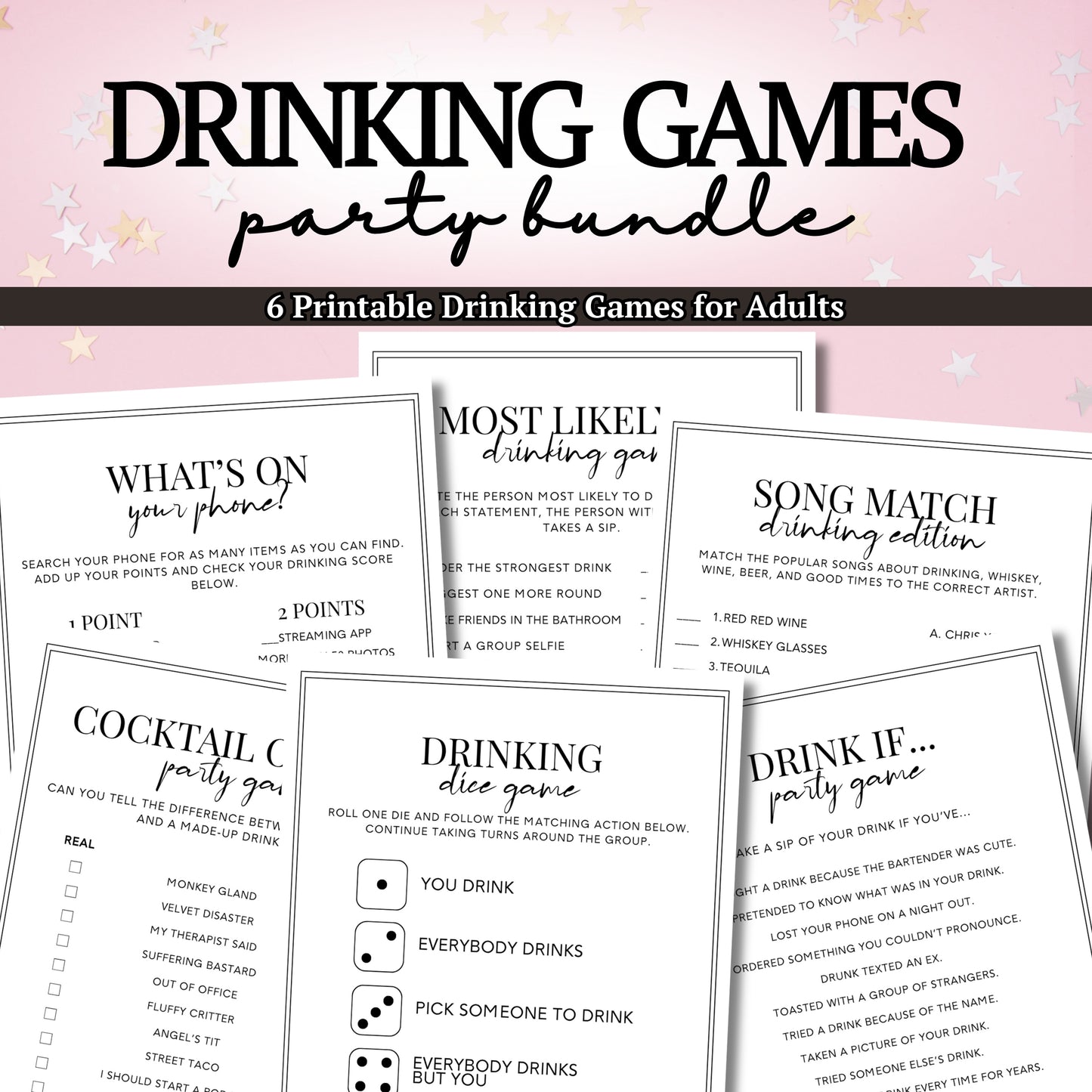 Drinking Games Bundle (6 Games)