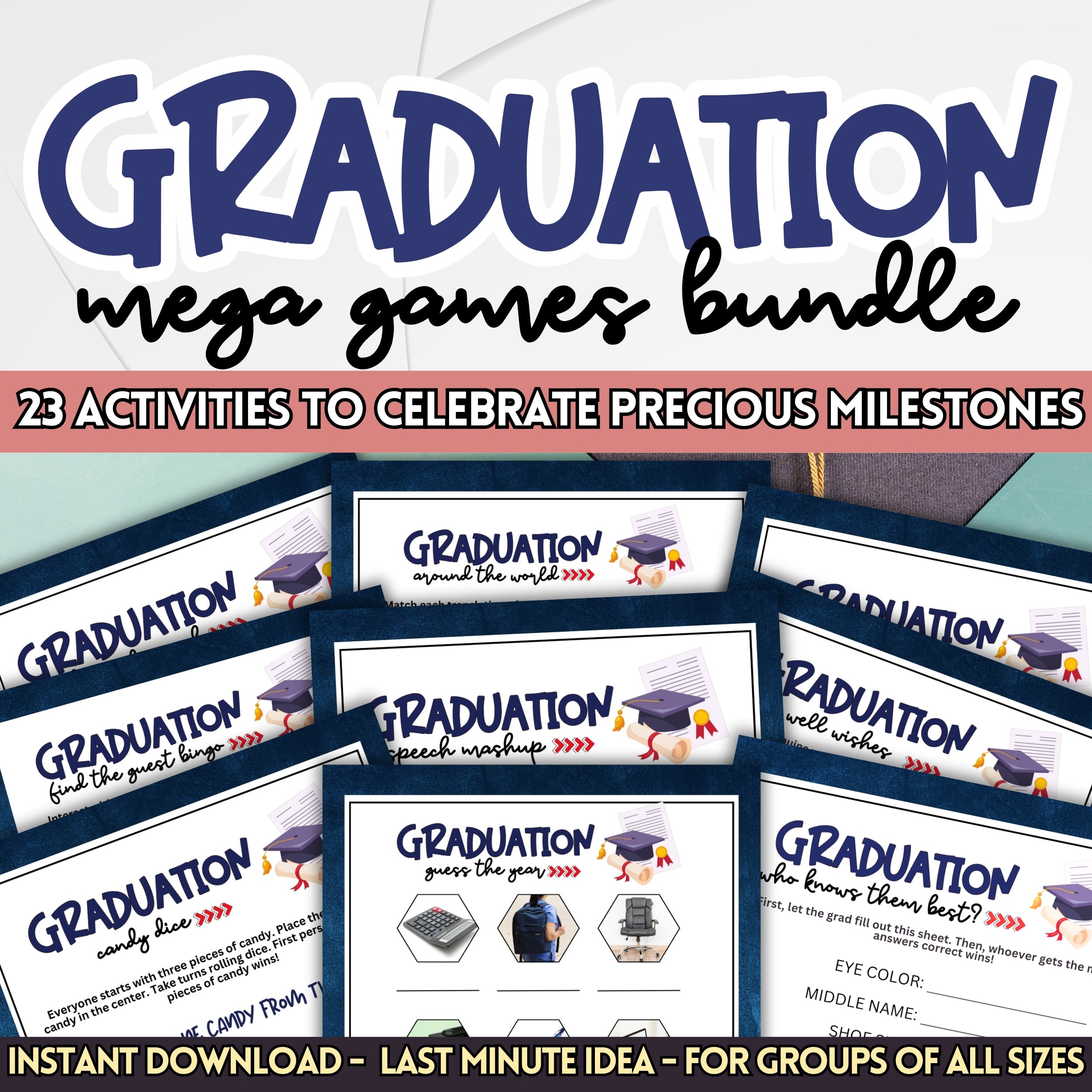 Graduation Party Games Bundle (23 Games) – Party Prints Press