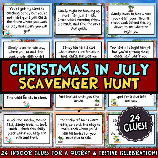 Christmas in July Scavenger Hunt - Printable Game For Kids