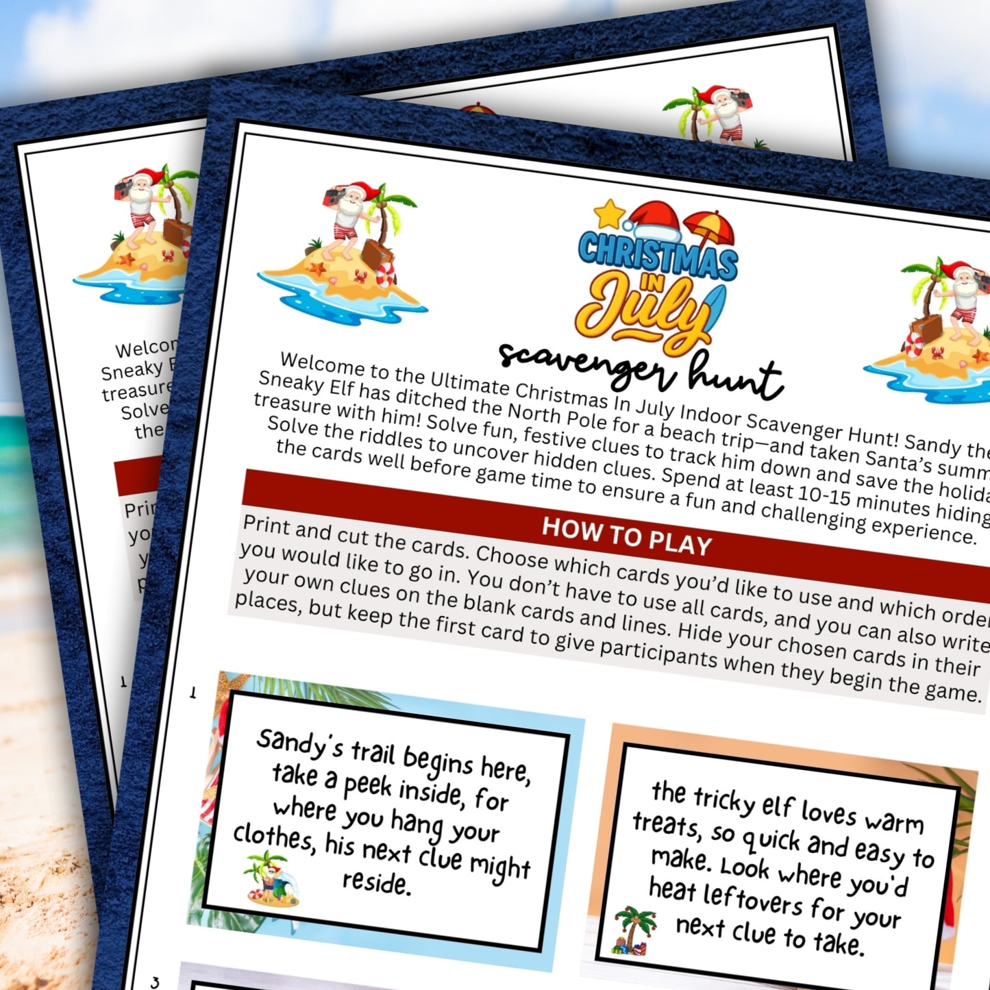 Christmas in July Scavenger Hunt - Printable Game For Kids