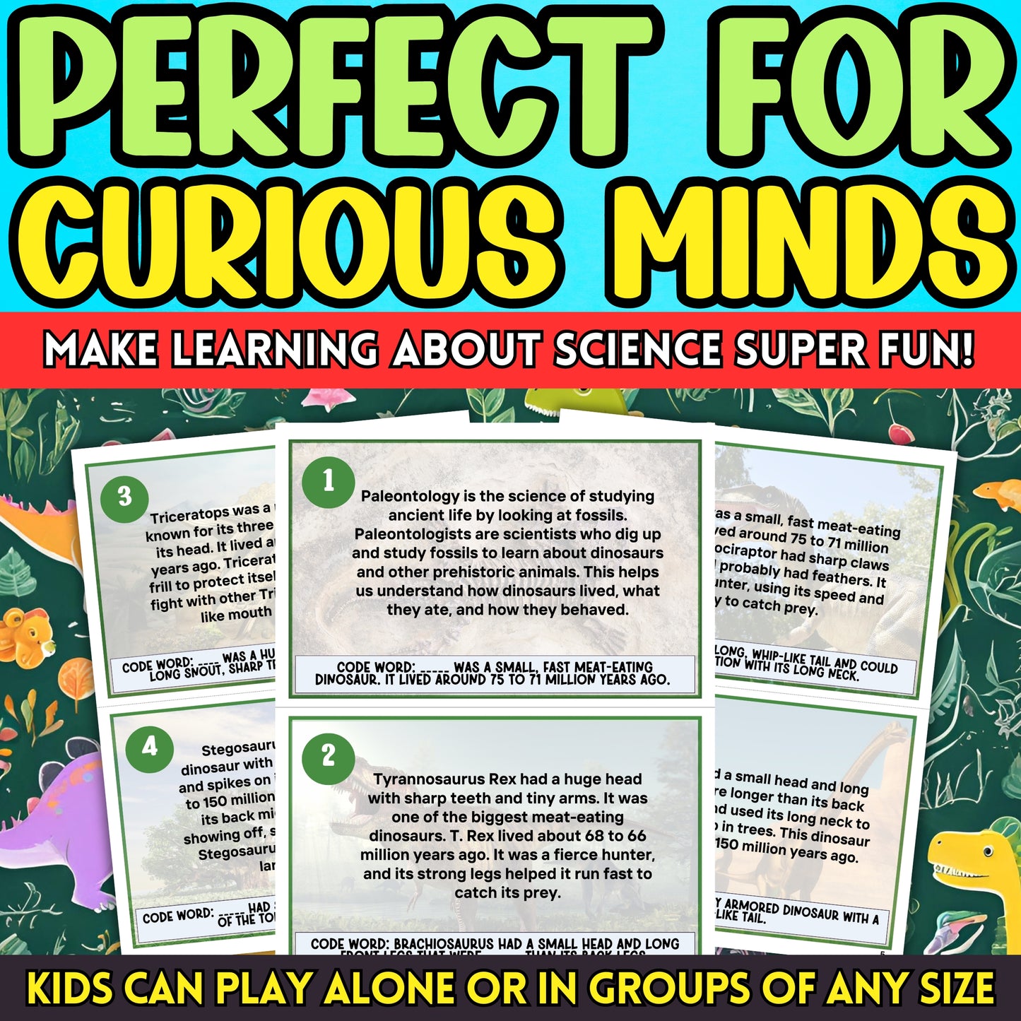 Are you looking for a fun and engaging activity for kids to learn about dinosaurs?  Embark on an exhilarating journey through the world of dinosaurs with this Dino Data Rescuers Quest, crafted with love for children aged 8 to 11!