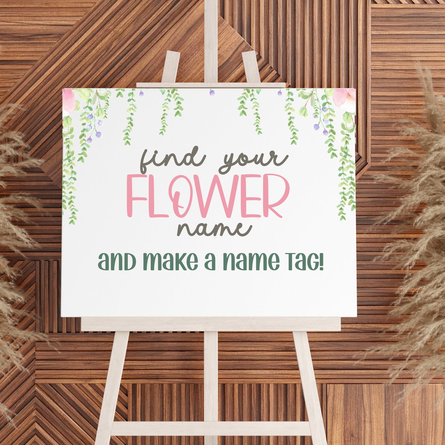 Whether you're celebrating your little one's 1st birthday party, hosting a baby shower, gender reveal, garden party, or need a cute and fun icebreaker party game to bring people together, this "What's Your Flower Name" printable game from Party Prints Press is just what you need!