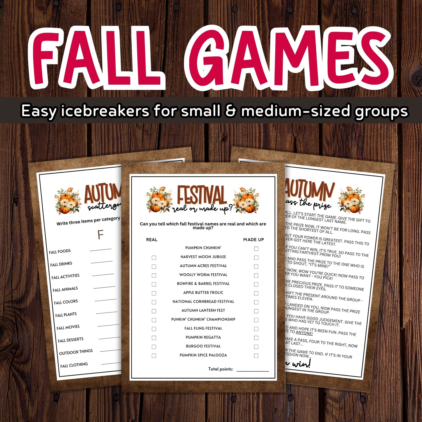 Fall Party Games MEGA Bundle