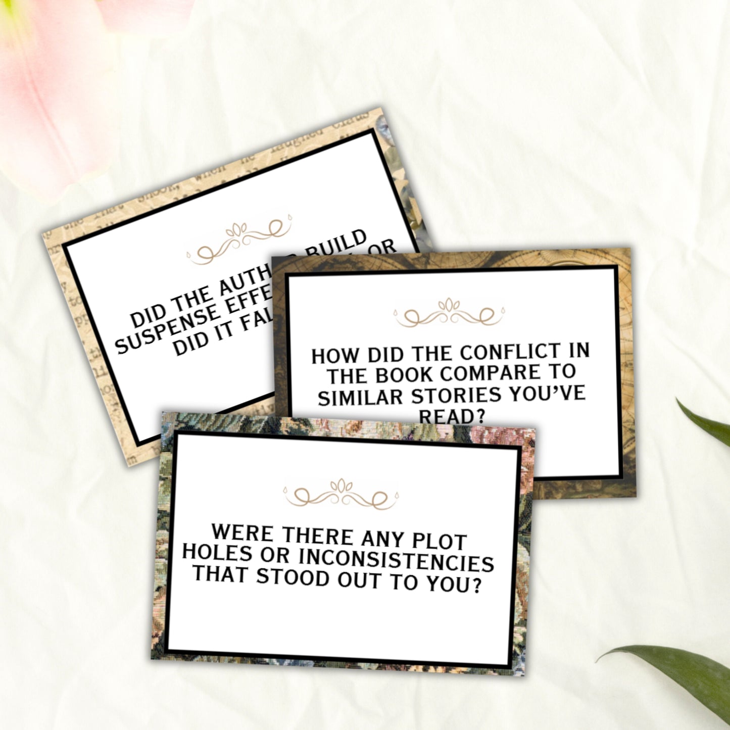 Book Club Discussion Cards - Printable Card Deck Game