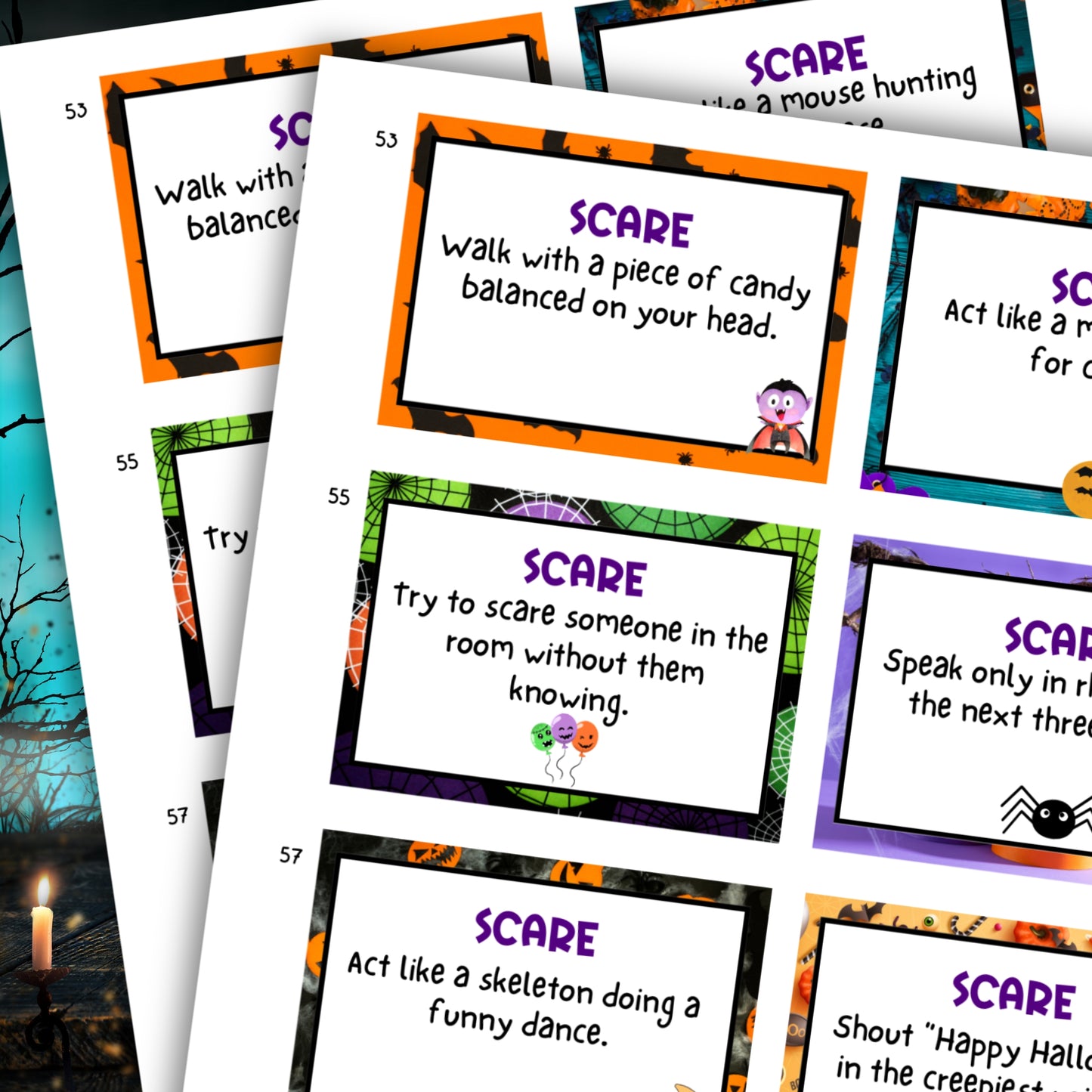 Halloween Truth Or Scare Card Game