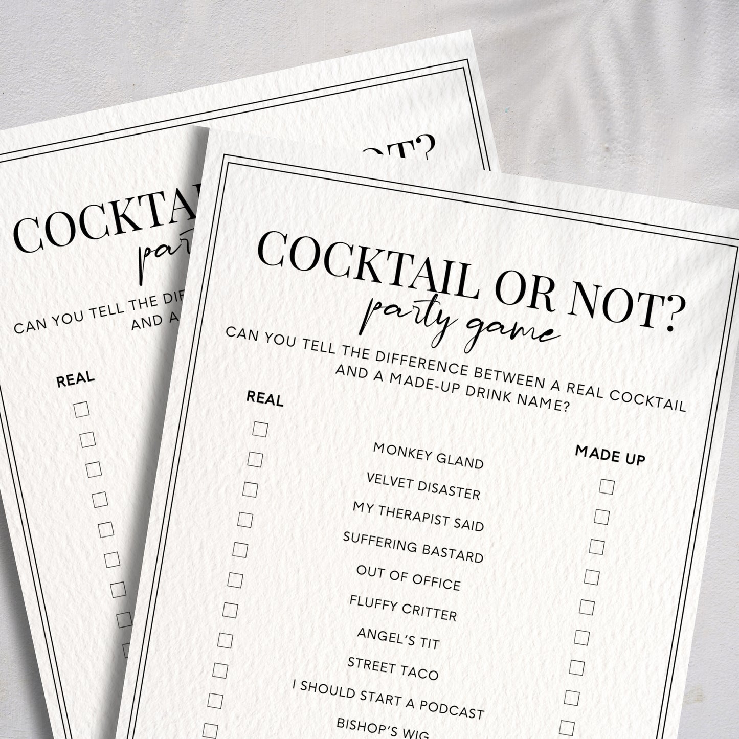 Drinking Game - Cocktail or Not