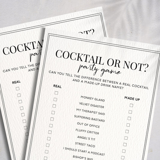 Drinking Game - Cocktail or Not
