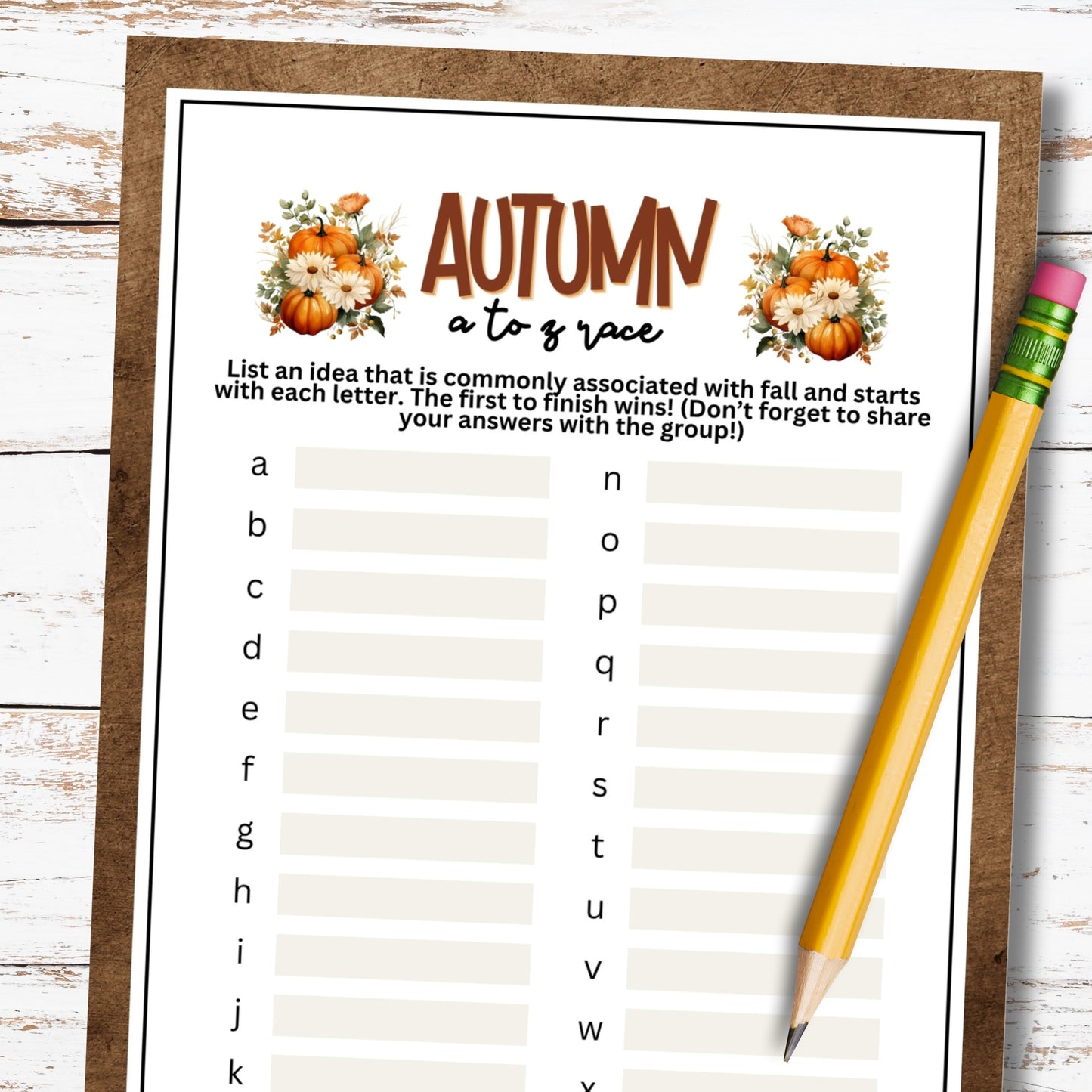 Fall A to Z Race