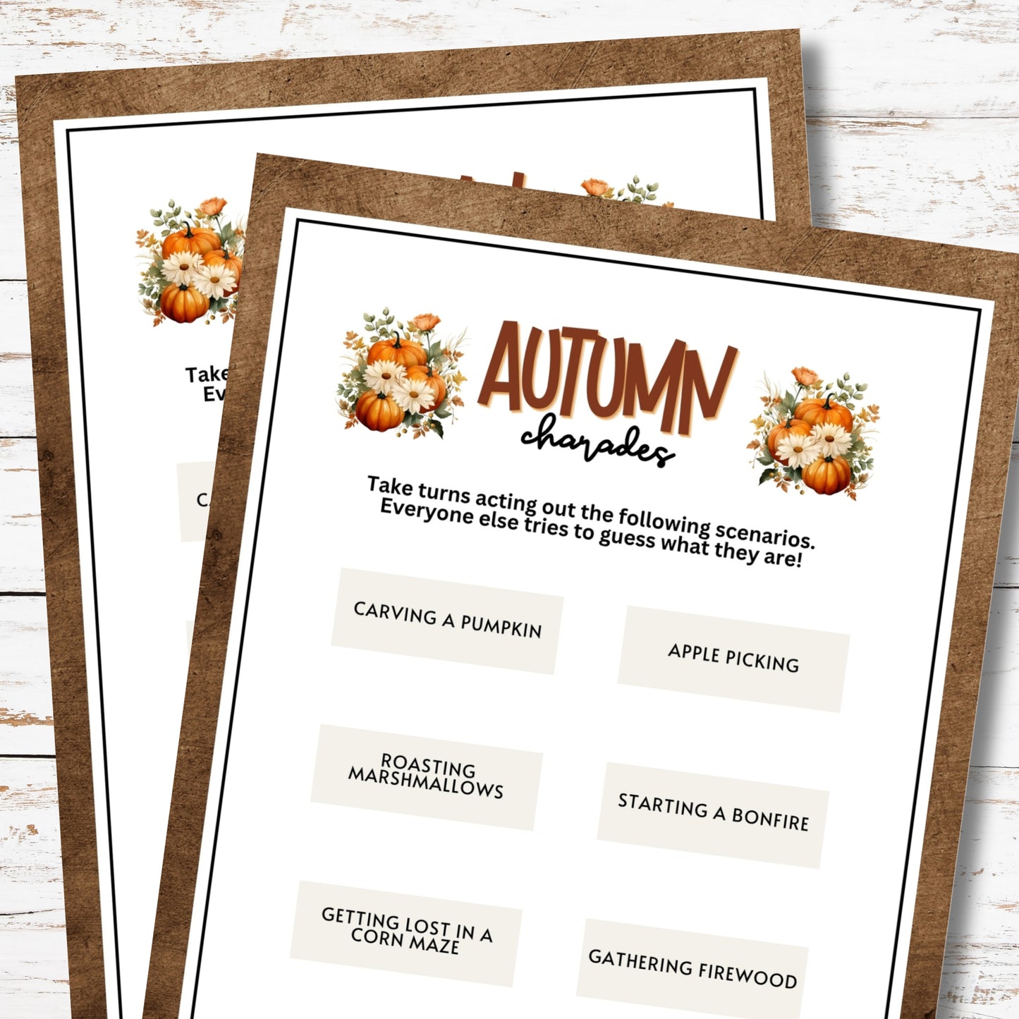 Fall & Autumn Charades