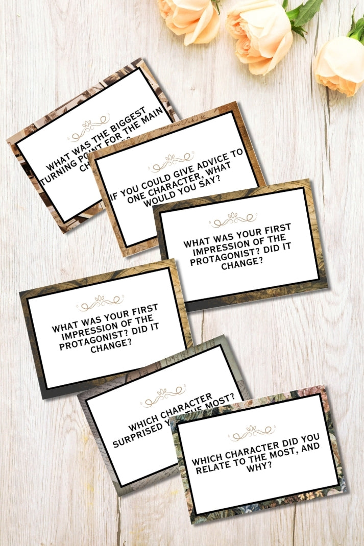 Book Club Discussion Cards - Printable Card Deck Game