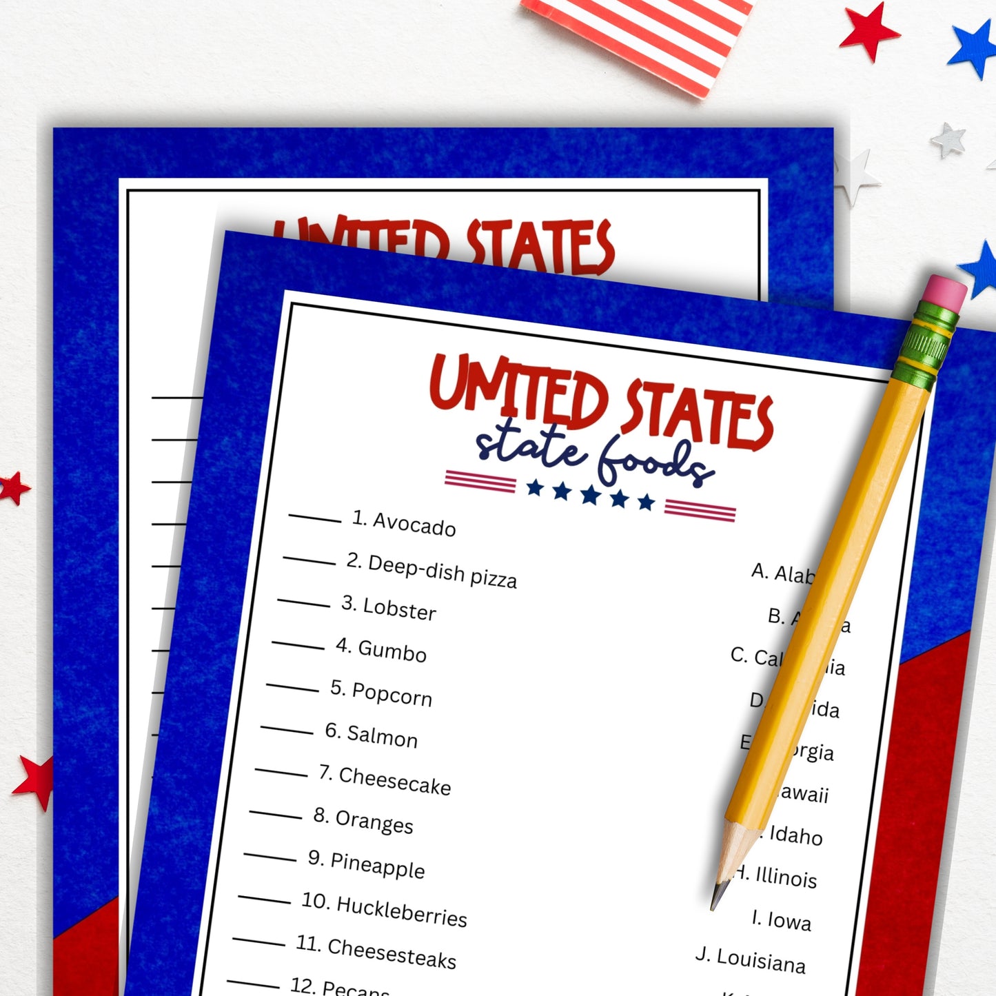 US State Foods Trivia