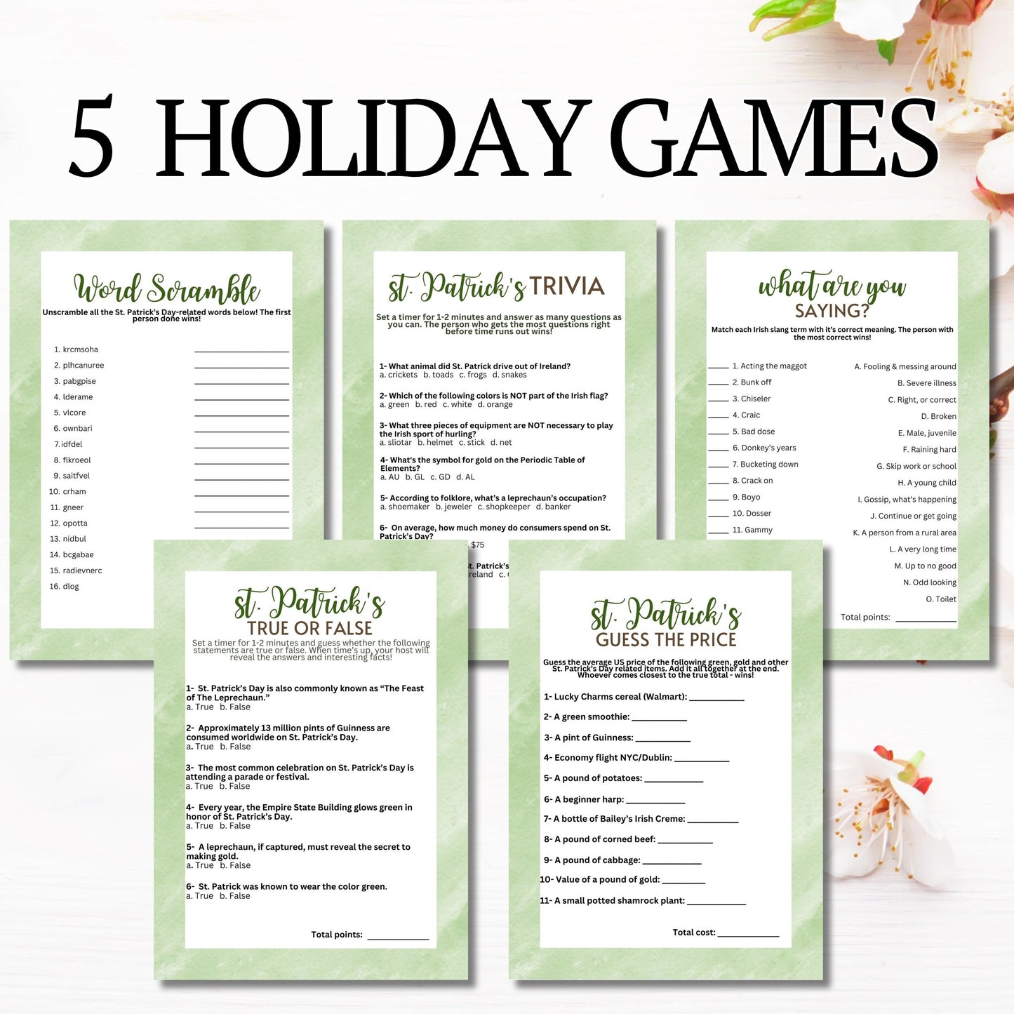 St. Patrick's Trivia Bundle